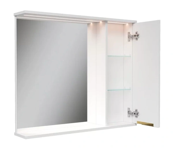 LottyGold 80 зеркало VOLNA [zsLOTTYGD80.R-04], правый, Белый матовый