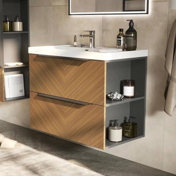 FOREST 80.2Y (9080TL) тумба EQUIL [tpFOREST80.2Y-31], Орех/Графит