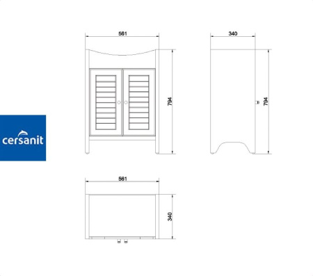 MOCCA 60 тумба Cersanit под умывальник (S544-006-DSM) Фото
