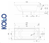 Ванна прямоугольная Kolo OPAL PLUS 150x70