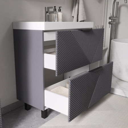 Geometry 80.2Y (9696) тумба VOLNA [tnGEOMETRY80.2Y-07], Графит матовый