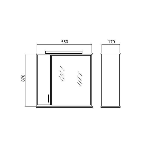 Фото АССОЛЬ 55 зеркало Аква Родос (ОР0000065)