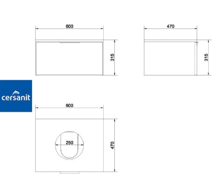 LAREDO 60 тумба Cersanit под умывальник (S300-001) Фото