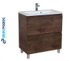 АКЦЕНТ 80 каштан тумба Аква Родос с умывальником АЛЬФА 80 (АР0002410)