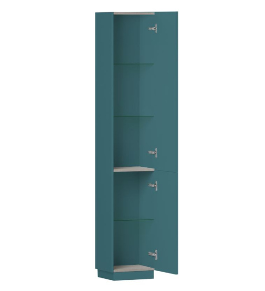 Фото БАЗЕЛЬ П 35 (179) шкаф-пенал Белюкс [4810924283368] Голубой Малахит матовый