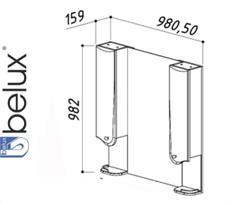 МОДЕНА В 100 Ш (1) зеркало Белюкс (4810924220202)