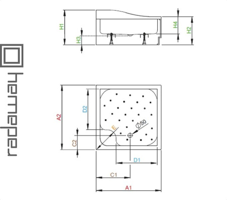 Душевой поддон KORFU C для ванной комнаты Фото