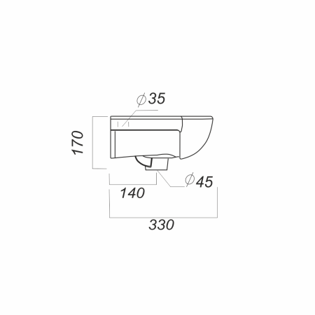 MANGO 40 Sanita. Умывальник мебельный к тумбе (MNG40SAWB01).