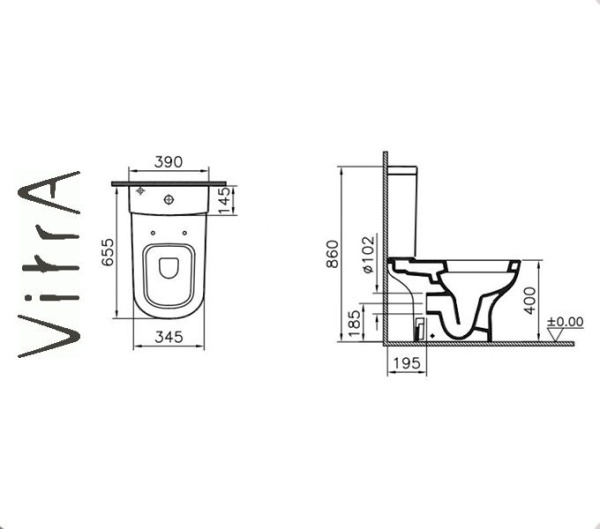 Фото Vitra D-LIGHT Унитаз напольный