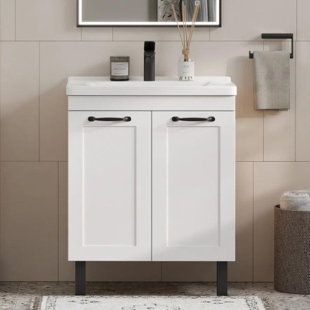 Lago 70.2D (Миранда/Фостер) тумба EQUIL [tnLAGO70.2D-04], Белый матовый/Дуб сонома