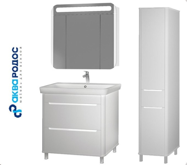 Набор Аква Родос АВАЛОН 80 с зеркалом АВАЛОН 80