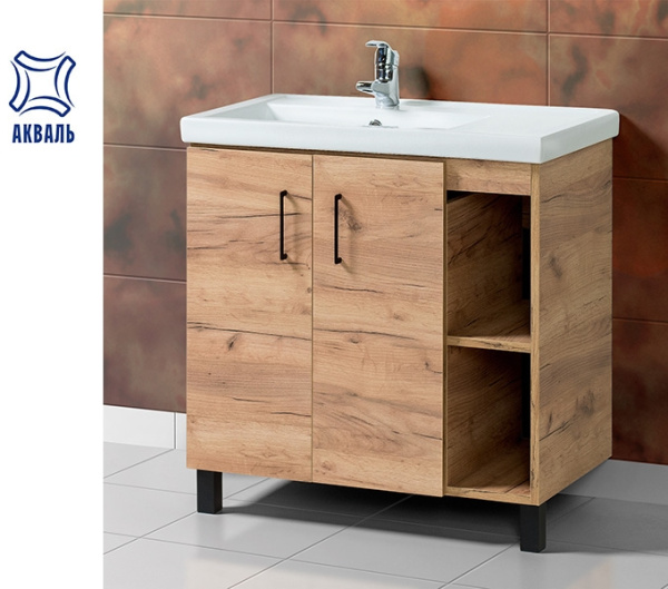 ЛОФТ 80 (В2.2.01.8.0.1) тумба Акваль под умывальник