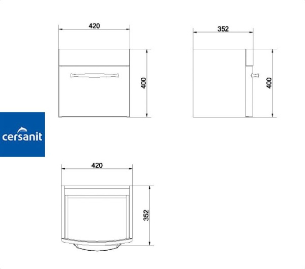 Фото PURE 50 тумба Cersanit под умывальник (S910-003)