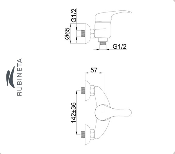 Фото Rubineta P-12/K Sher для ванны настенный