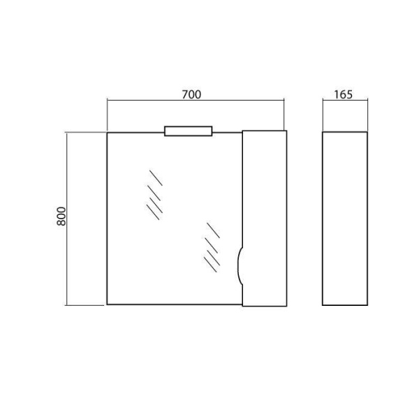 Фото РОДОРС 70 зеркало Аква Родос (АР0002078)