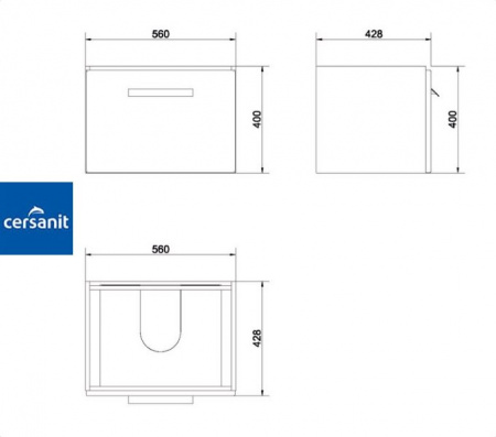 XANTIA 60 тумба Cersanit под умывальник (S538-001)