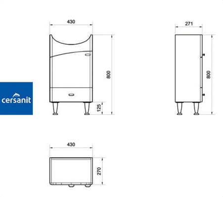 MADEA 50 тумба Cersanit под умывальник (S505-001)