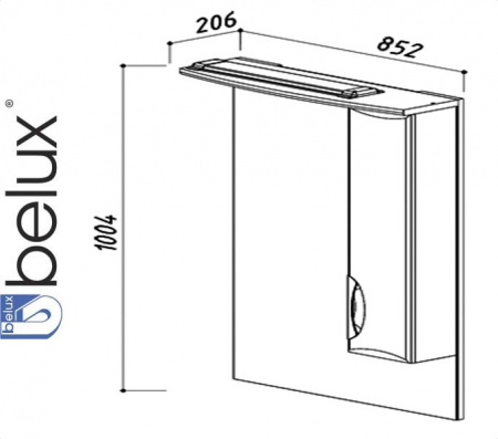 ВЕНЕЦИЯ В 85 Ш (1) зеркало Белюкс (4810924022462)