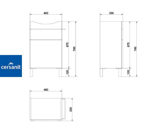 Фото SMART 50 тумба Cersanit под умывальник (S568-009)