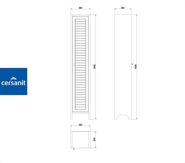 MOCCA 35 шкаф-пенал Cersanit (S544-004-DSM)