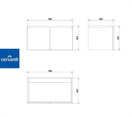 COLOUR 80 тумба Cersanit под умывальник (S571-022) Фото