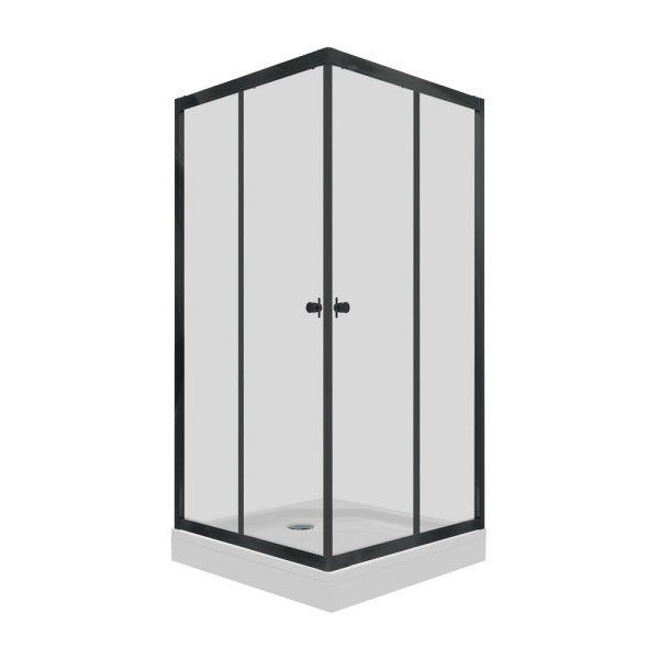 Душевой уголок Triton Вента Блэк А1 100х100 (прозрачное стекло)