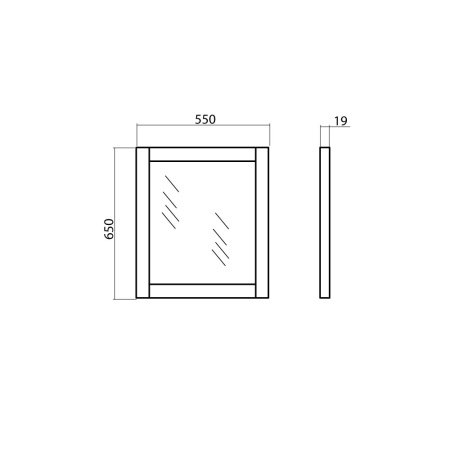 ОЛИМПИЯ 55 зеркало Аква Родос (АР0002599)