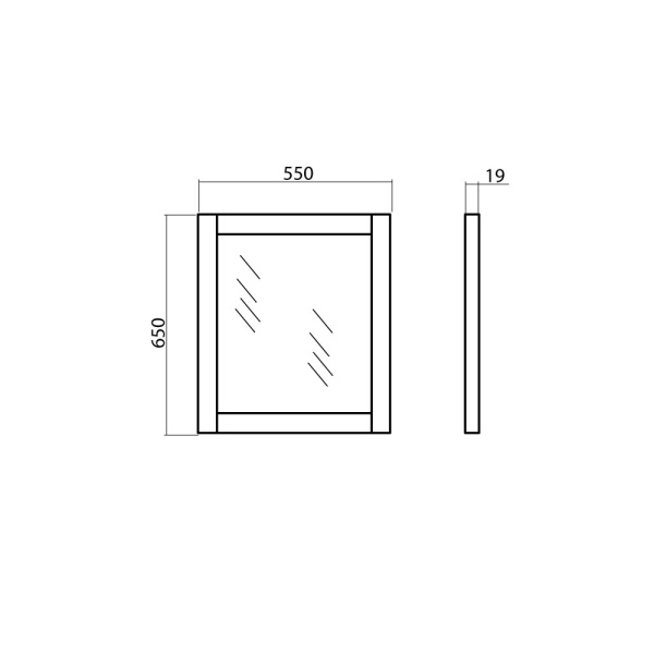 Фото ОЛИМПИЯ 55 зеркало Аква Родос (АР0002599)