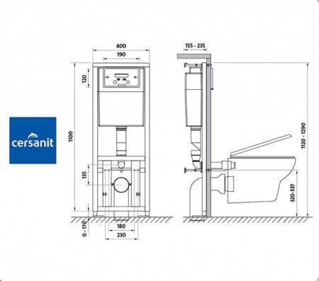 Cersanit LINK K97-108 Инсталляция для подвесного унитаза для ванной комнаты