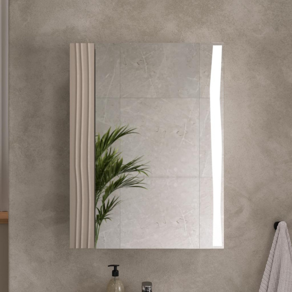 Lotty LED 60 зеркало-шкаф VOLNA [szLOTTY60.R-13], правый, Латте
