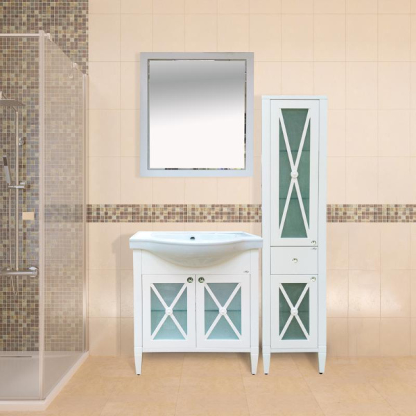 Фото Анна - 80 Зеркало белая матовая Краска П-Анн-03080-012