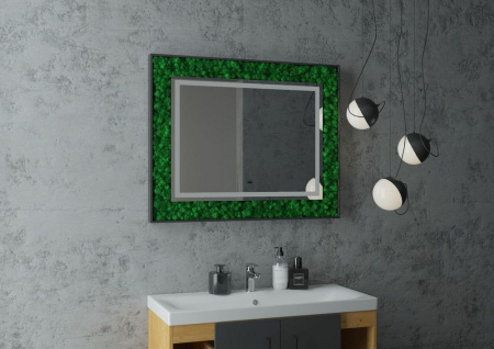 Мебель для ванных комнат Континент Зеркало Forest LED 100x80
