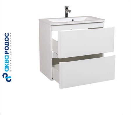 АКЦЕНТ 70 каштан подвесная тумба Аква Родос с умывальником АЛЬФА 70 (ОР0002552) Фото