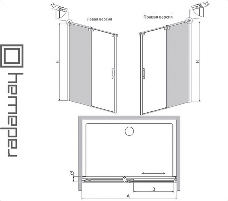 Душевая дверь RADAWAY ESPERA MIRROR DWJ для ванной комнаты Фото  Душевая дверь RADAWAY ESPERA MIRROR DWJ для ванной комнаты Фото