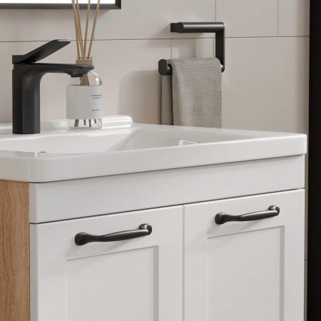 Lago 60.2D (Миранда) тумба EQUIL [tnLAGO60.2D-04], Белый матовый/Дуб сонома