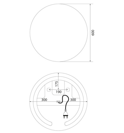 Bild 60 зеркало IDDIS [BIL60T0i98], с подсветкой и подогревом