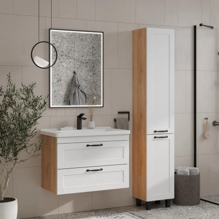 Lago 80.2Y (Миранда/Фостер) тумба EQUIL [tpLAGO80.2Y-04], Белый матовый/Дуб сонома