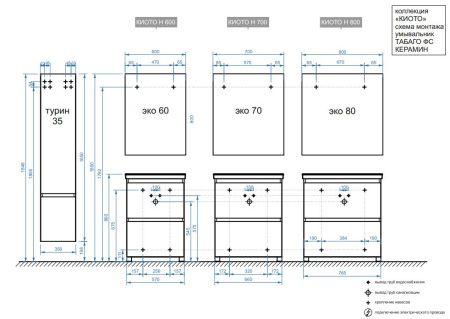 КИОТО Н 80-02 тумба Белюкс [4810924292957]