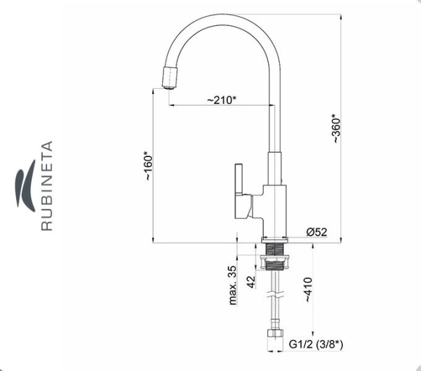 Фото Rubineta FLEXY-33 (GR) для мойки кухни