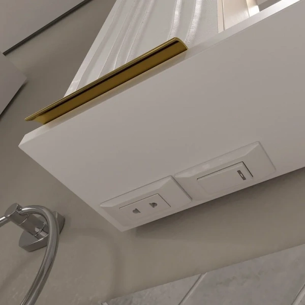 LottyGold 60 зеркало VOLNA [zsLOTTYGD60.L-04], левый, Белый матовый