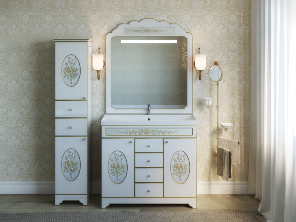 Фото MILANO 90 тумба Misty бежевая Л-Мил01090-0334Я