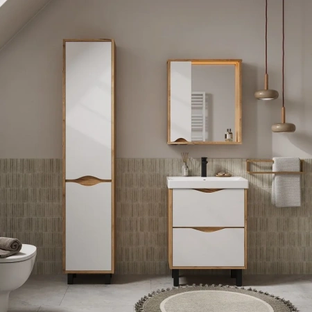 Barney 60.2Y (9696) тумба VOLNA [tnBARNEY60.2Y-04], Белый/Дуб гудзон