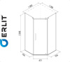 Erlit ER 10110V-C1 душевой уголок (прозрачное)