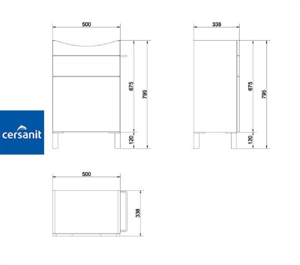 Фото SMART 55 тумба Cersanit под умывальник (S568-010)