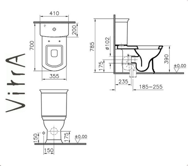 Фото Vitra SERENADA Унитаз напольный для ванной комнаты